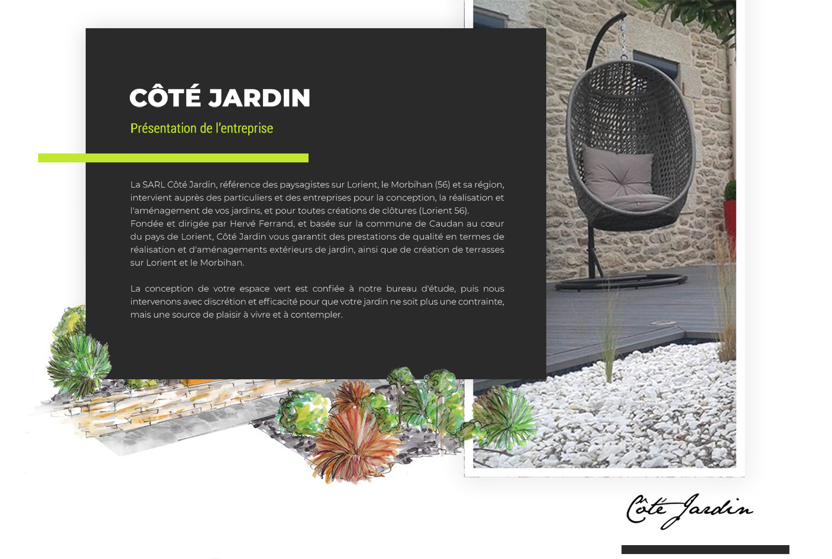 Screenshot site Screenshot site web coté jardin