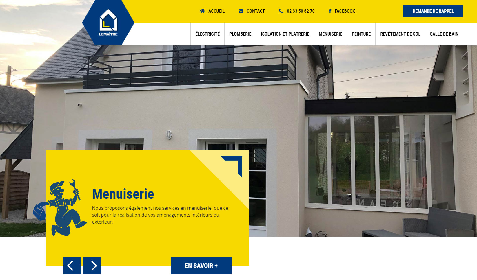 Screenshot site Lemaitre renovation capture d'ecran site internet