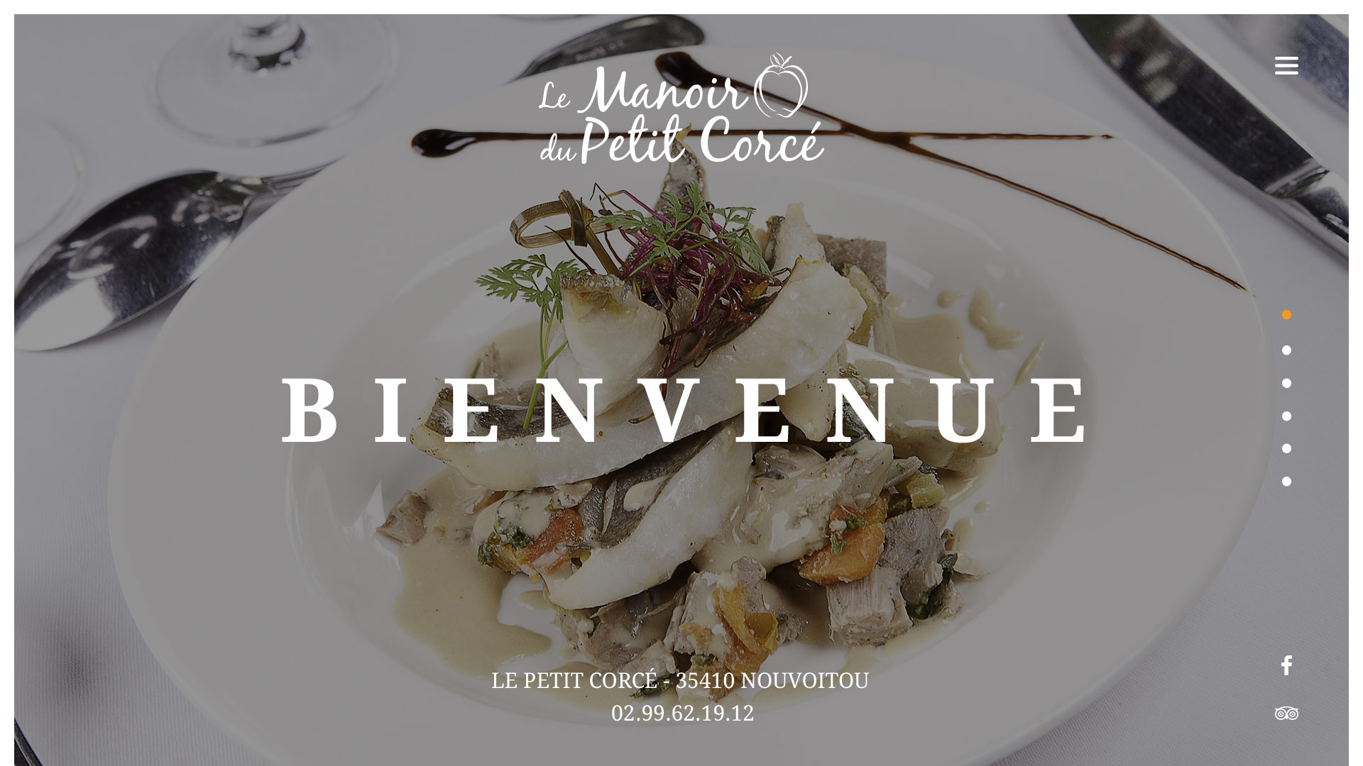 Screenshot site Screenshot site web Manoir Petit corcé