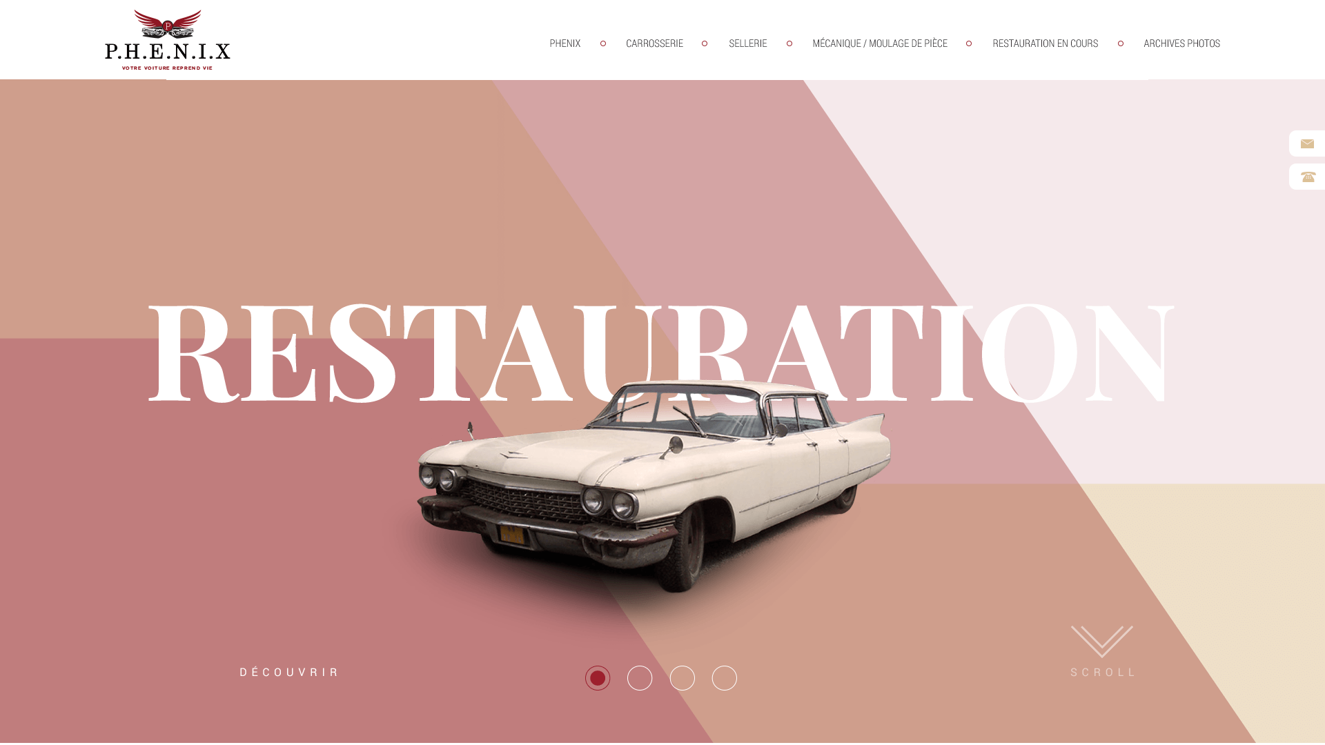 Screenshot site Screenshot site web Eternelle Restauration
